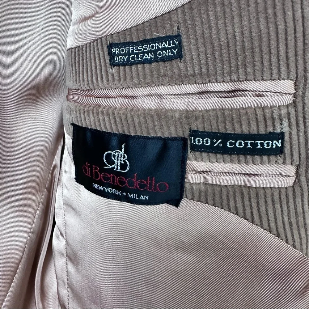 Vintage Men’s DiBenedetto Corduroy Blazer. 42. Brown.